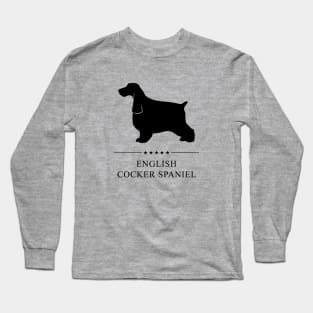 English Cocker Spaniel Black Silhouette Long Sleeve T-Shirt